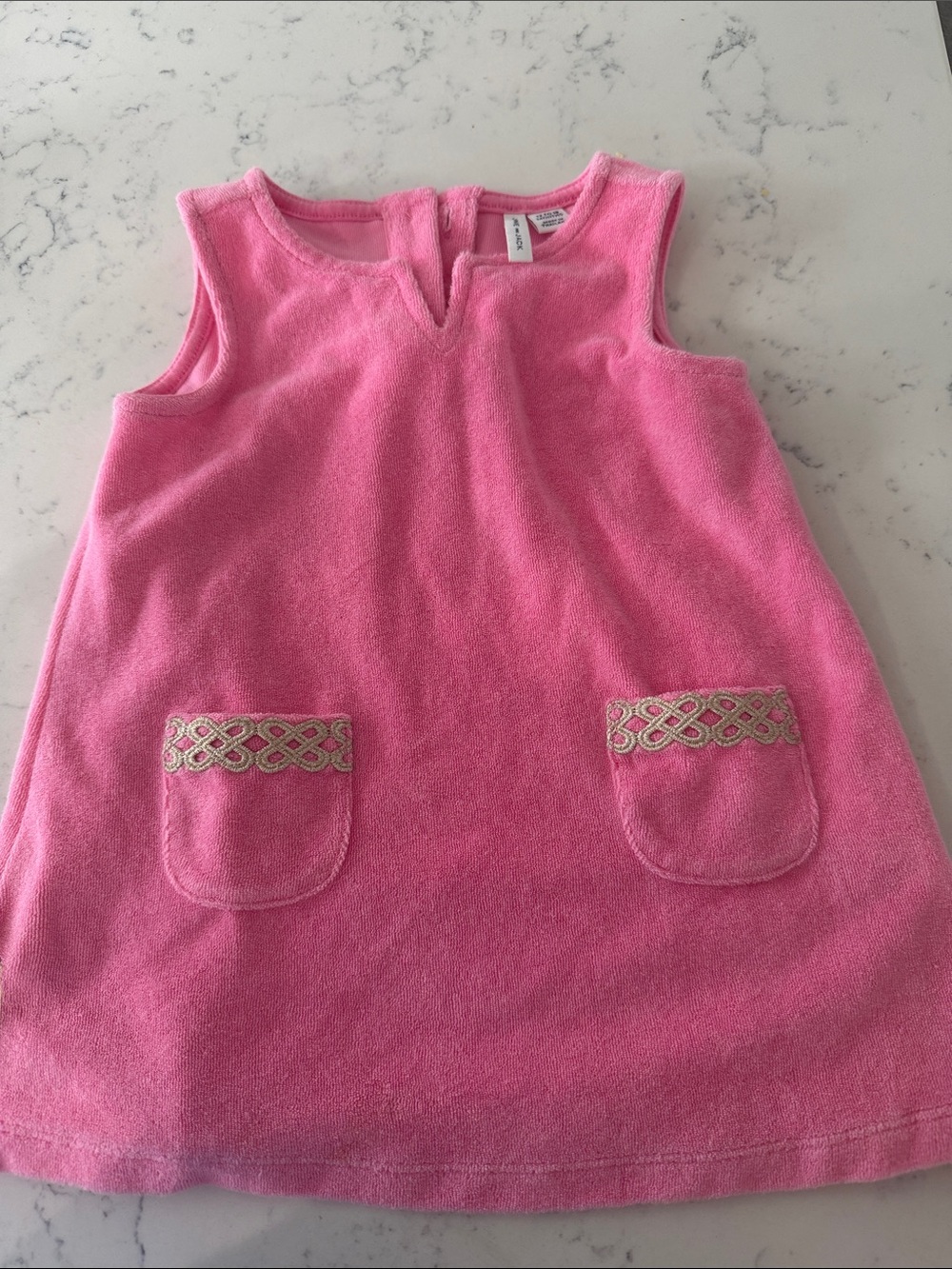 Janie and Jack Pink Terry Pocket cover up
